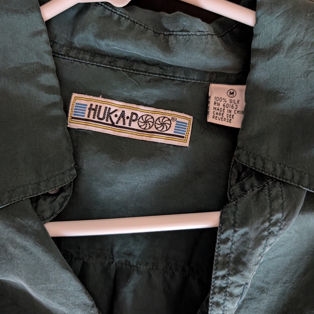 Hukapoo Green Silk Shirt